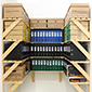 The shelving is extra strong to carry a huge volume so storing your box files 
and office files is easy and looks good at the same time.
